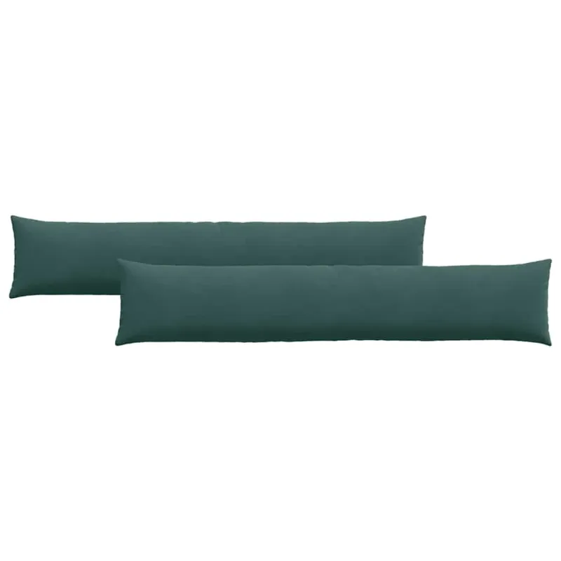 Sofa Pagalvės 2 pcs Tamsiai žalia 200 x 40 cm
