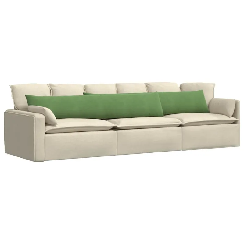 Sofa Pagalvės 2 pcs Šviesiai žalia 200 x 40 cm