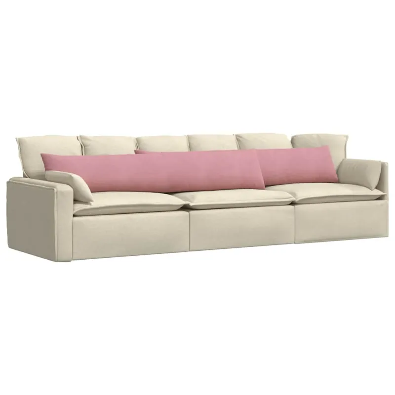 Sofa Pagalvės 2 pcs Rožinė 200 x 40 cm Kordūrinis audinys