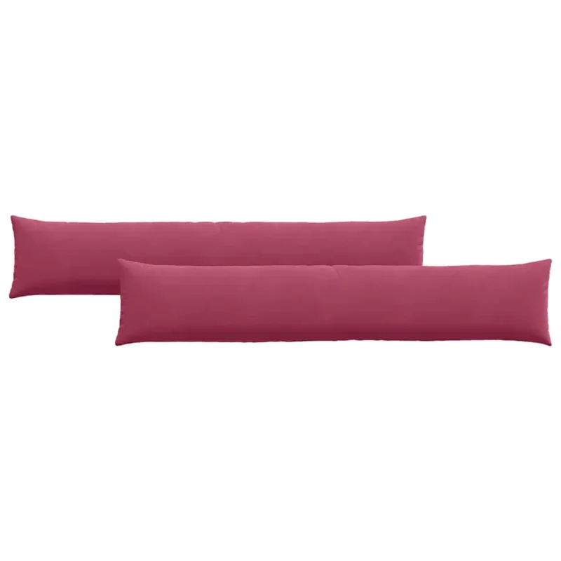 Sofa Pagalvės 2 pcs Vyno raudona 200 x 40 cm Kordūrinis audinys