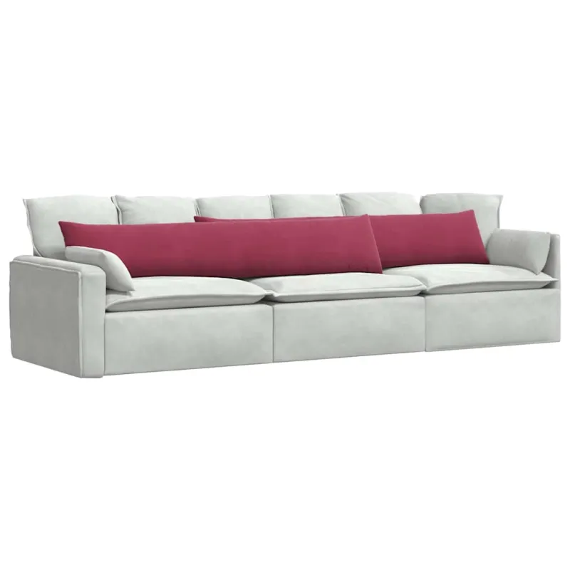 Sofa Pagalvės 2 pcs Vyno raudona 200 x 40 cm Kordūrinis audinys