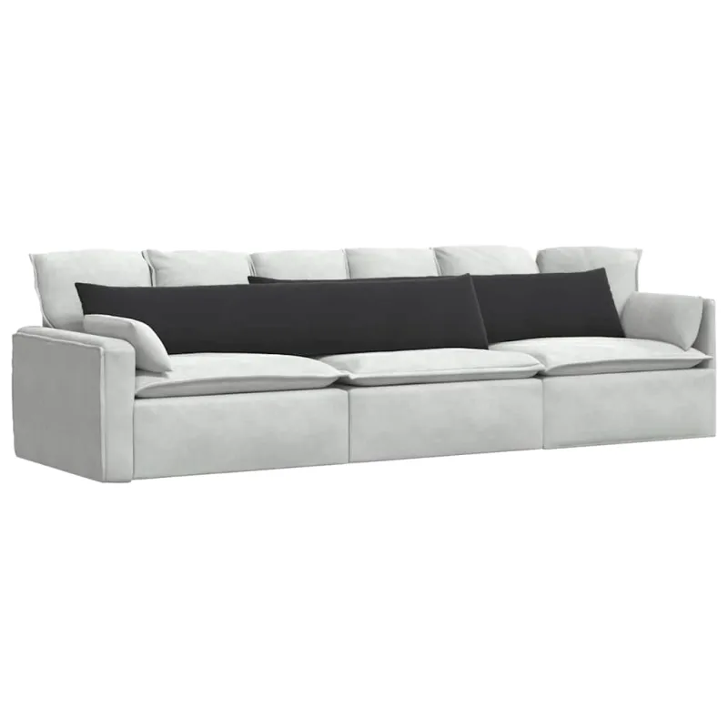 Sofa Pagalvės 2 pcs Juoda 200 x 40 cm Kordūrinis audinys