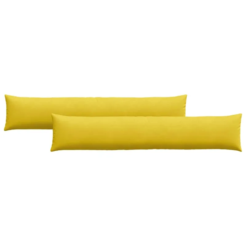Sofa Pagalvės 2 pcs Geltona 200 x 40 cm Kordūrinis audinys