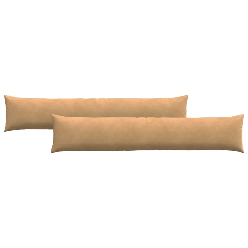 Sofa Pagalvės 2 pcs Ruda 200 x 40 cm Kordūrinis audinys