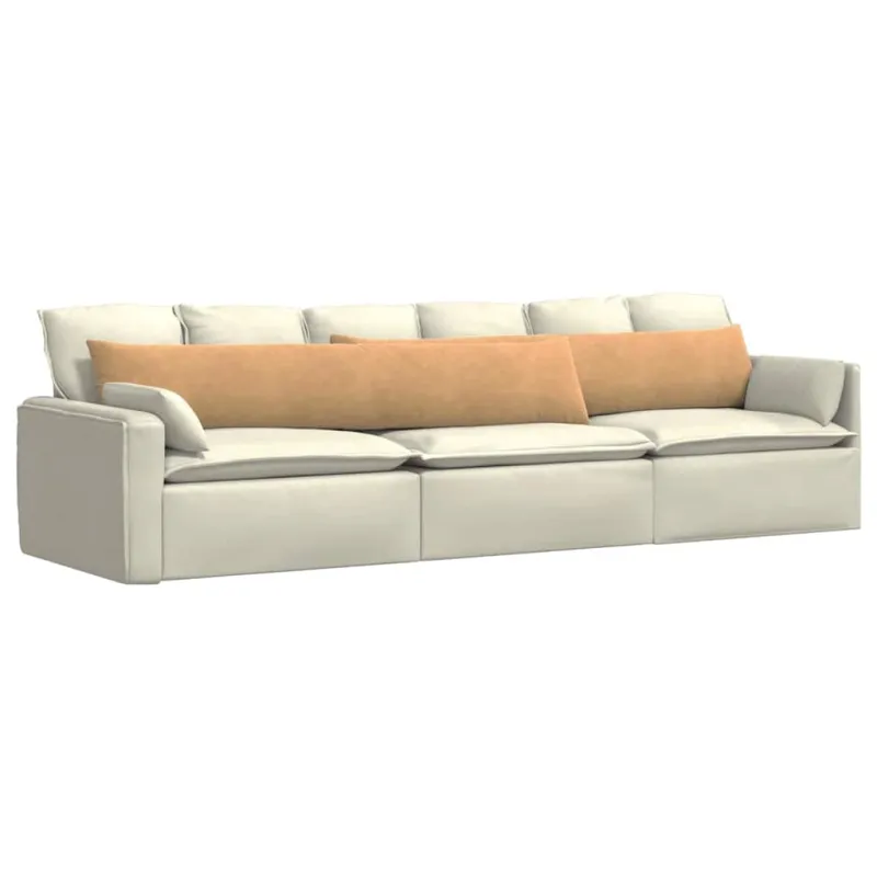 Sofa Pagalvės 2 pcs Ruda 200 x 40 cm Kordūrinis audinys