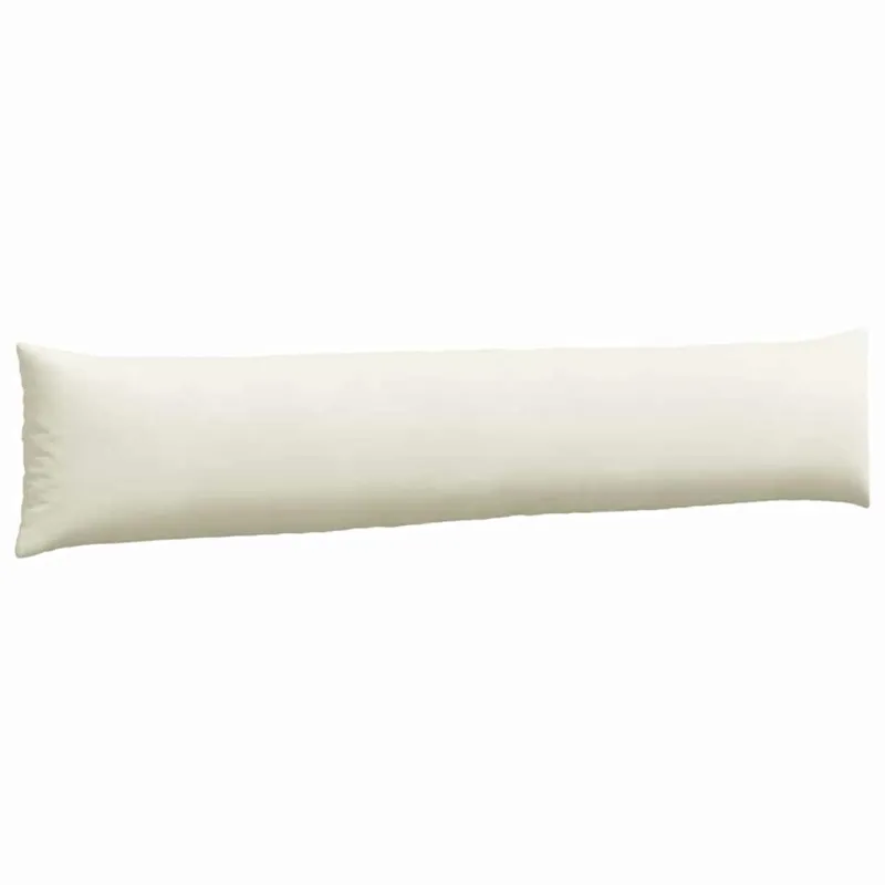 Sofa Pagalvės 2 pcs Kreminė 200 x 40 cm Kordūrinis audinys