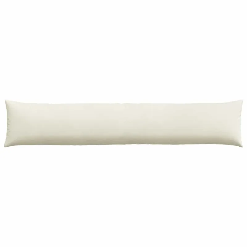 Sofa Pagalvės 2 pcs Kreminė 200 x 40 cm Kordūrinis audinys