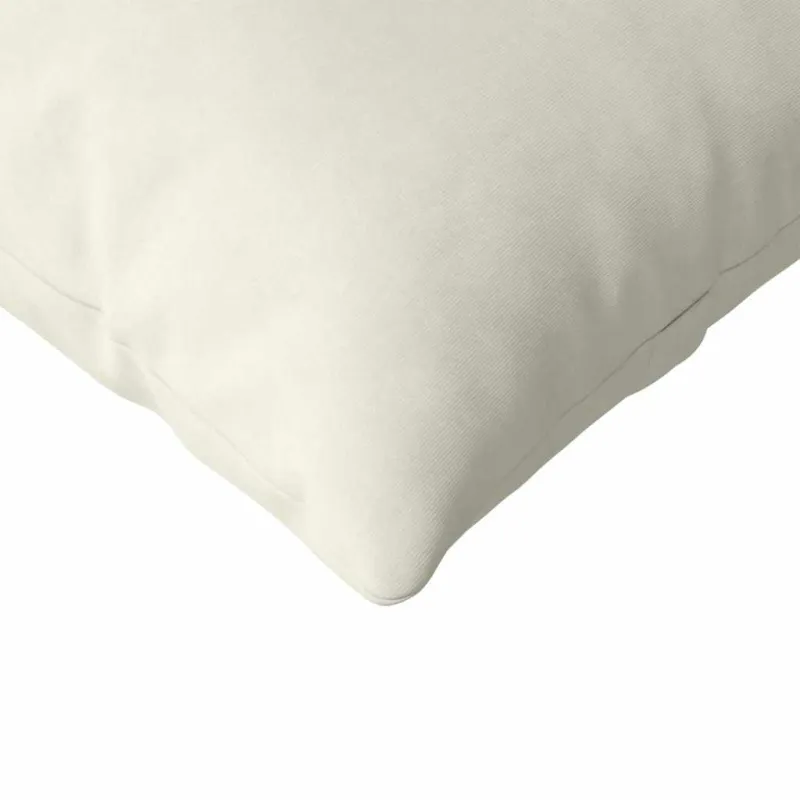 Sofa Pagalvės 2 pcs Kreminė 200 x 40 cm Kordūrinis audinys