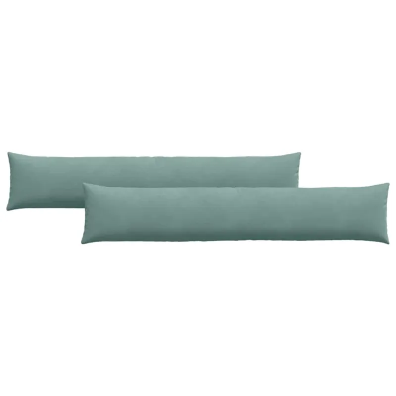 Sofa Pagalvės 2 pcs Jūrinė žalia 200 x 40 cm Kordūrinis audinys