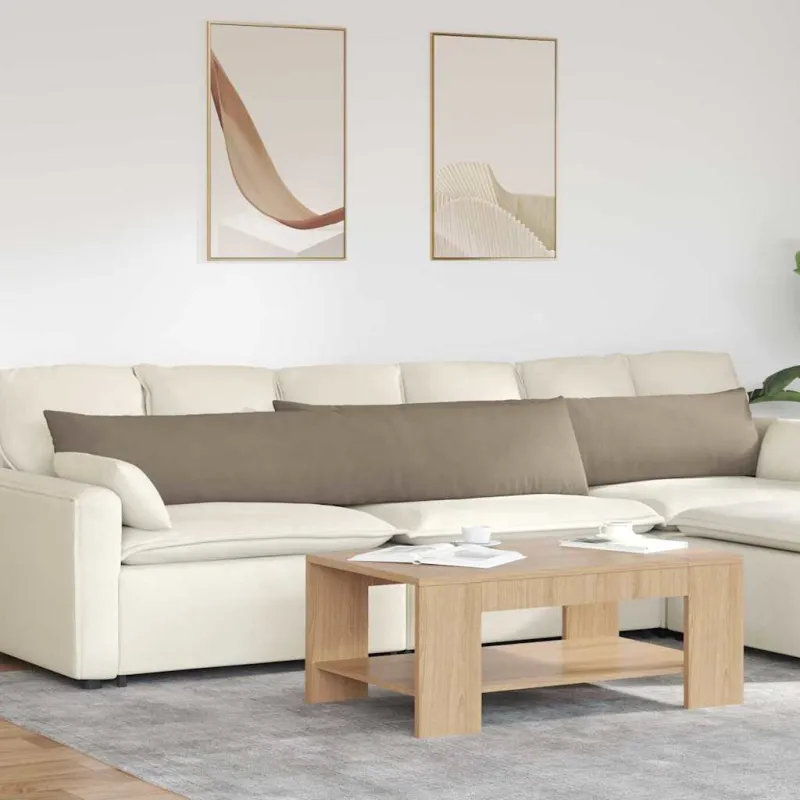 Sofa Pagalvės 2 pcs Taupe 200 x 40 cm audinys