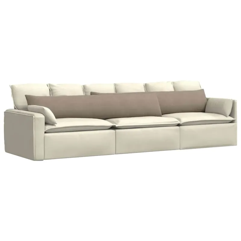 Sofa Pagalvės 2 pcs Taupe 200 x 40 cm audinys
