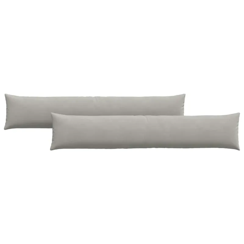 Sofa Pagalvės 2 pcs Šviesiai pilka 200 x 40 cm audinys