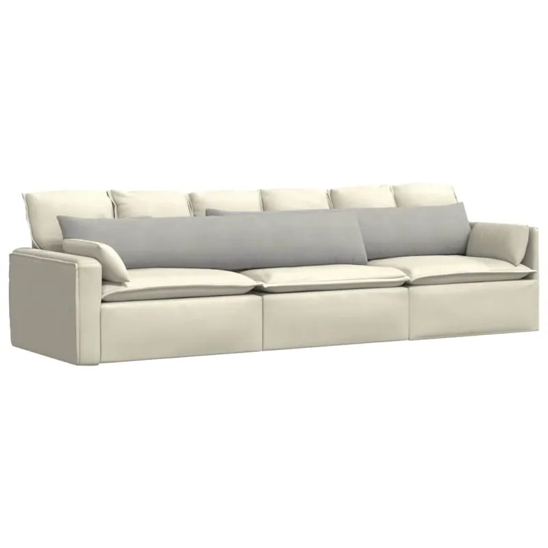Sofa Pagalvės 2 pcs Šviesiai pilka 200 x 40 cm audinys