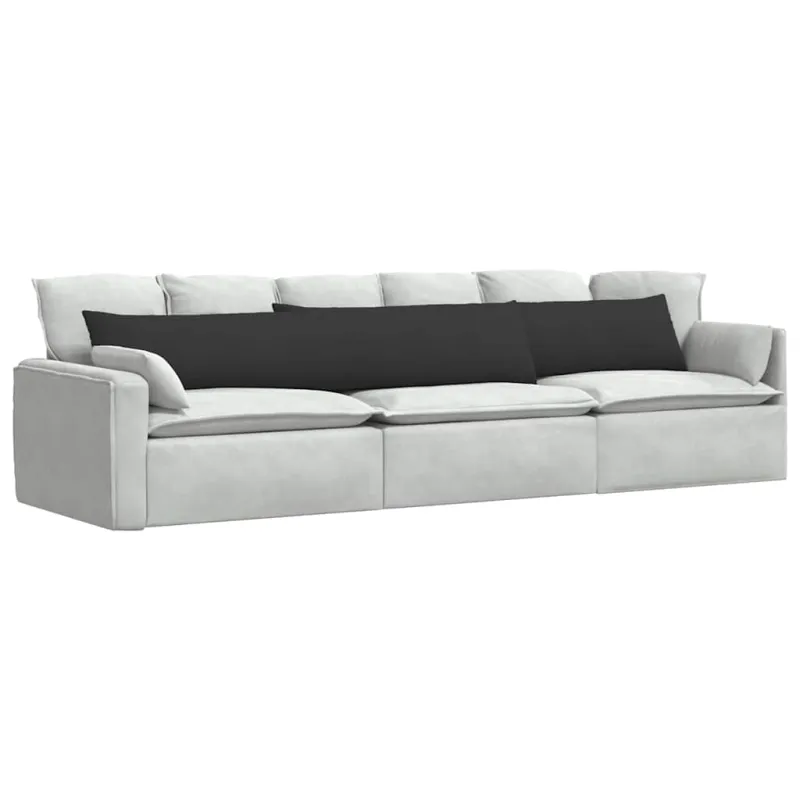 Sofa Pagalvės 2 pcs Juoda 200 x 40 cm audinys