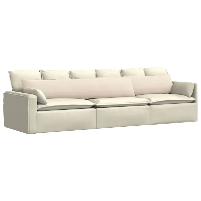 Sofa Pagalvės 2 pcs Smėlio 200 x 40 cm audinys