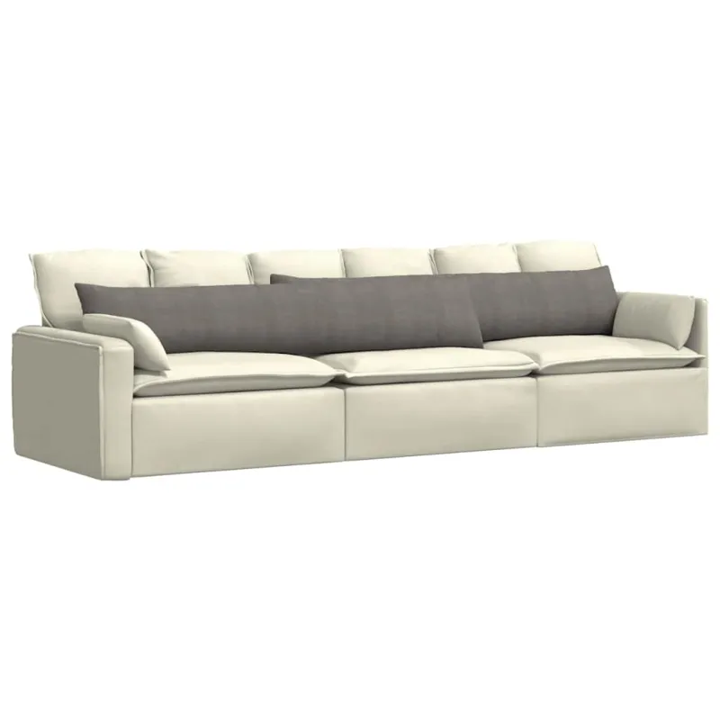 Sofa Pagalvės 2 pcs Šviesiai pilka 200 x 40 cm