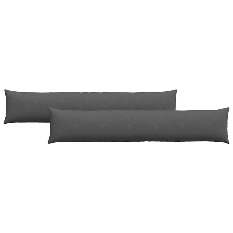 Sofa Pagalvės 2 pcs Tamsiai pilka 200 x 40 cm