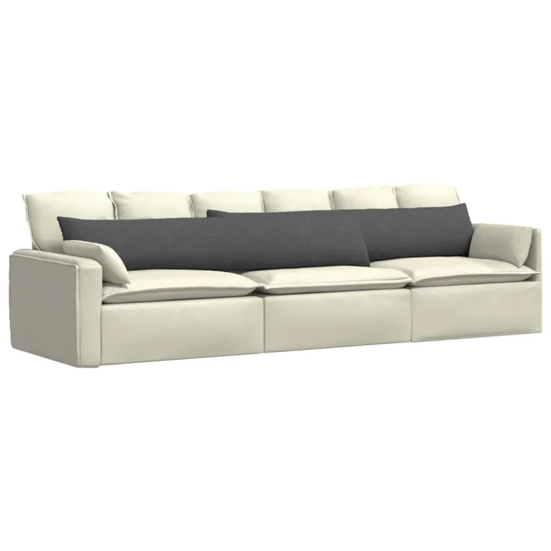 Sofa Pagalvės 2 pcs Tamsiai pilka 200 x 40 cm