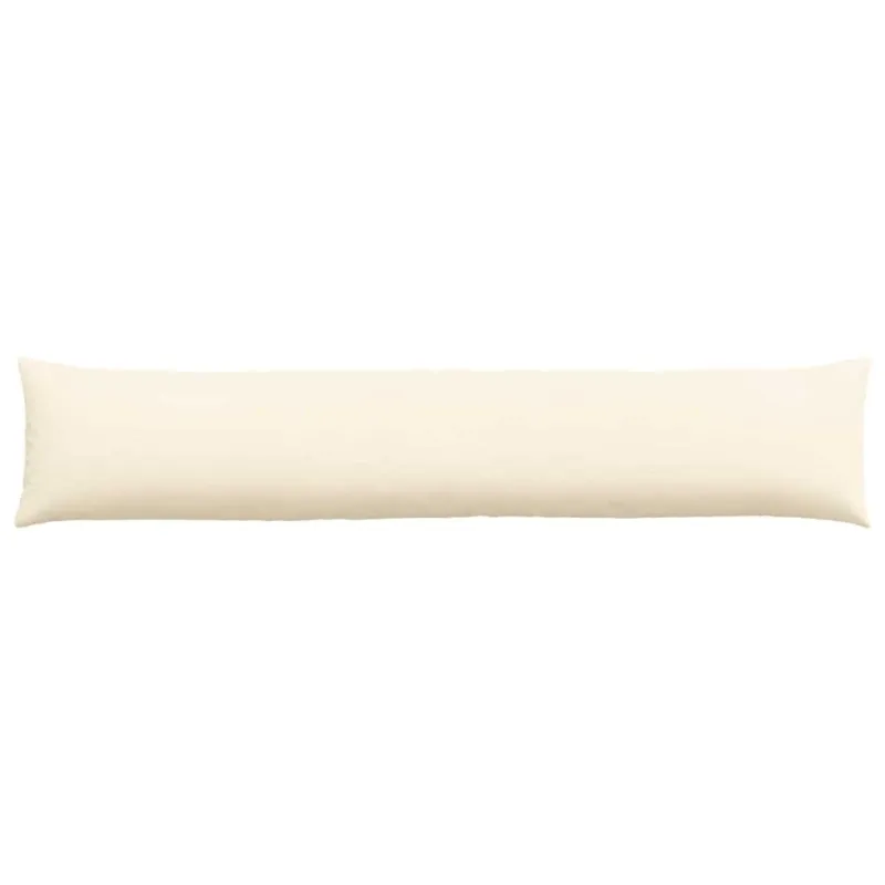 Sofa Pagalvės 2 pcs Kreminė 200 x 40 cm Kordūrinis audinys