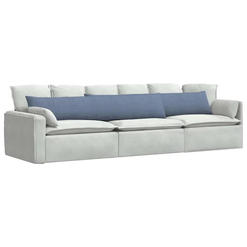 Sofa Pagalvės 2 pcs Mėlyna 200 x 40 cm Kordūrinis audinys