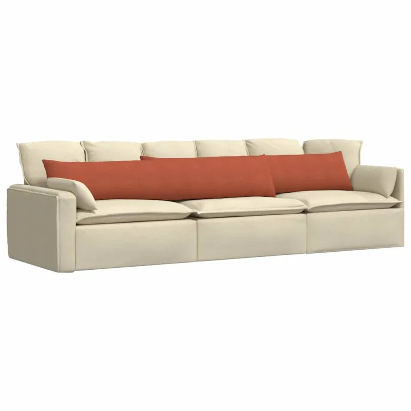 Sofa Pagalvės 2 pcs Raudona oranžinė 200 x 40 cm