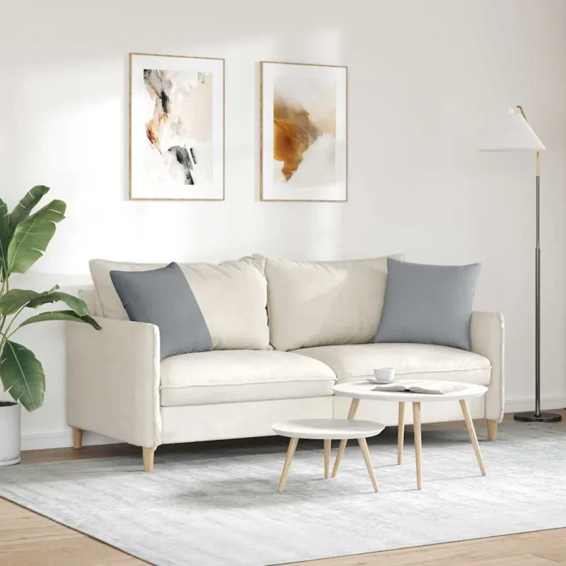Sofa Pagalvės 2 pcs Šviesiai pilka 45 x 45 cm audinys