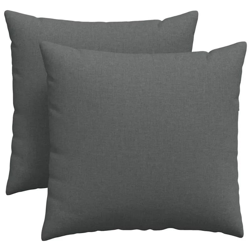 Sofa Pagalvės 2 pcs Tamsiai pilka 45 x 45 cm audinys
