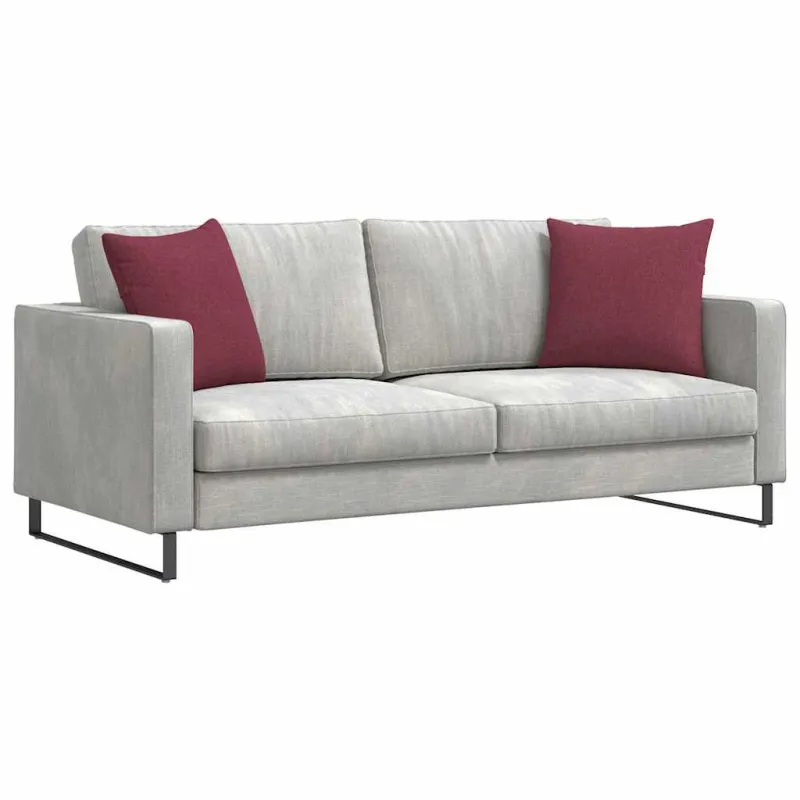 Sofa Pagalvės 2 pcs Vyno raudona 45 x 45 cm audinys