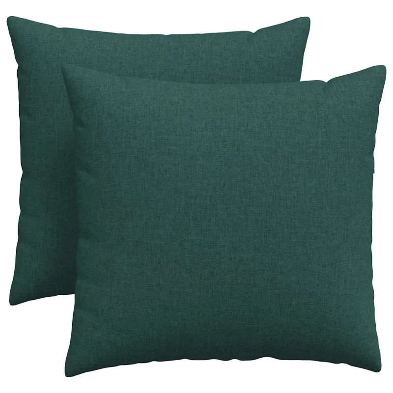 Sofa Pagalvės 2 pcs Tamsiai žalia 45 x 45 cm audinys
