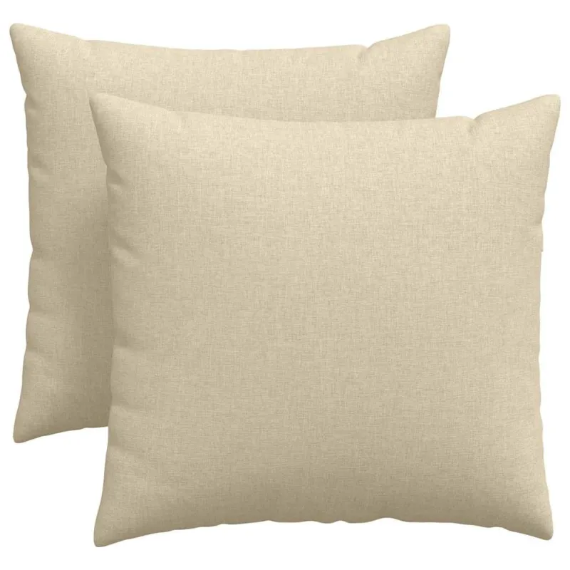 Sofa Pagalvės 2 pcs Kreminė 45 x 45 cm audinys