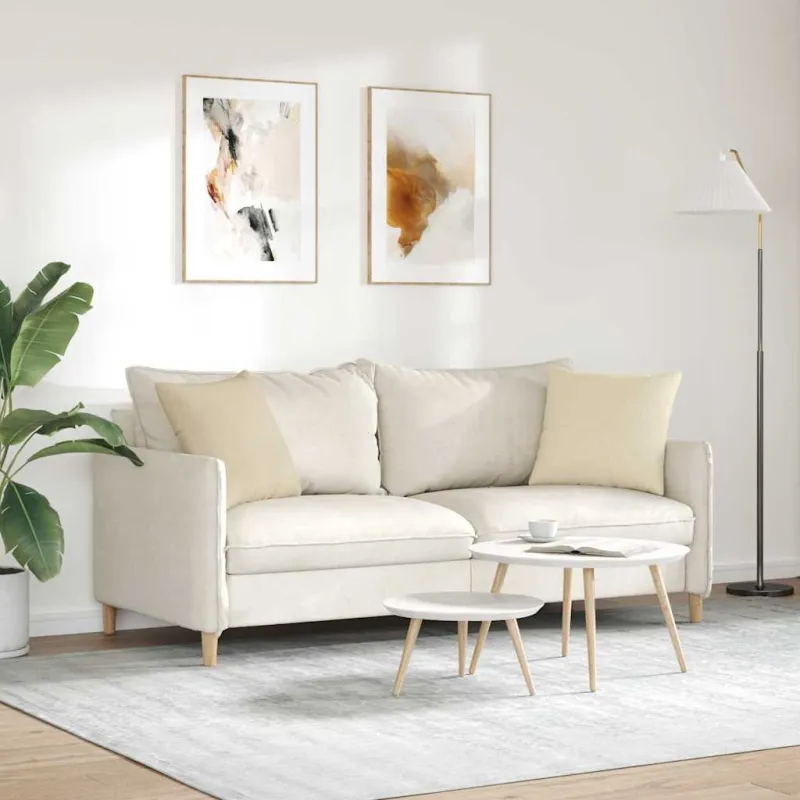 Sofa Pagalvės 2 pcs Kreminė 45 x 45 cm audinys