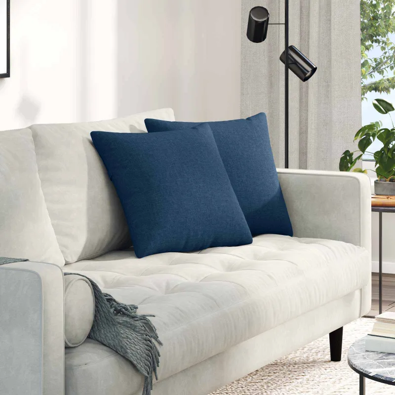 Sofa Pagalvės 2 pcs Mėlyna 45 x 45 cm audinys