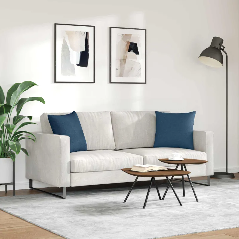 Sofa Pagalvės 2 pcs Mėlyna 45 x 45 cm audinys