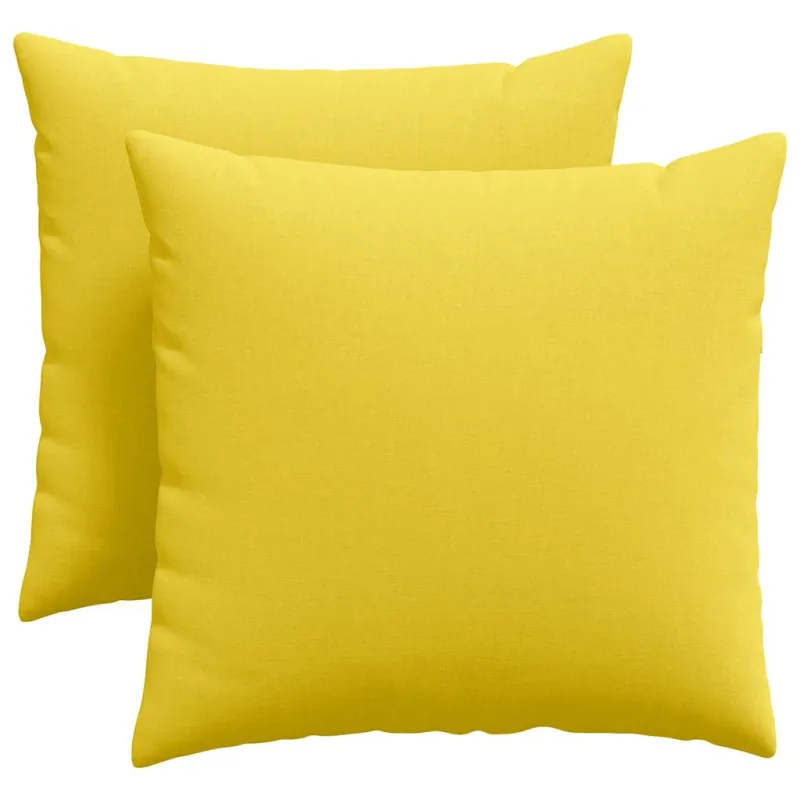 Sofa Pagalvės 2 pcs Šviesi geltona 45 x 45 cm audinys