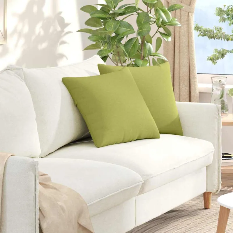 Sofa Pagalvės 2 pcs Šviesiai žalia 45 x 45 cm audinys