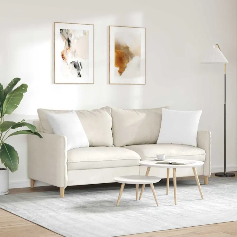 Sofa Pagalvės 2 pcs Balta 45 x 45 cm audinys
