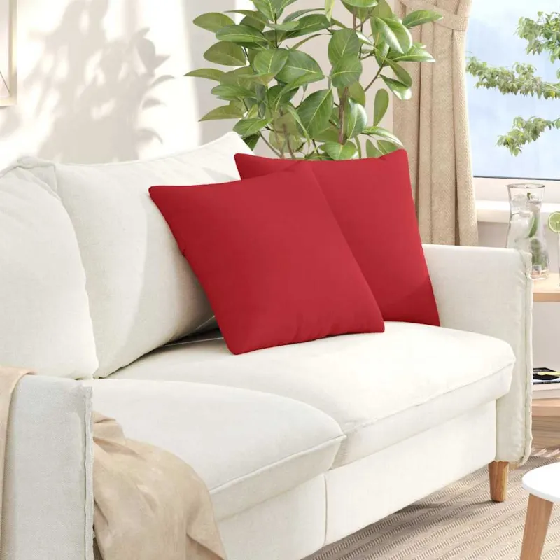 Sofa Pagalvės 2 pcs Raudona 45 x 45 cm audinys