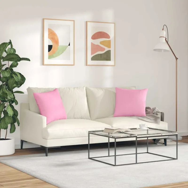 Sofa Pagalvės 2 pcs Rožinė 45 x 45 cm audinys