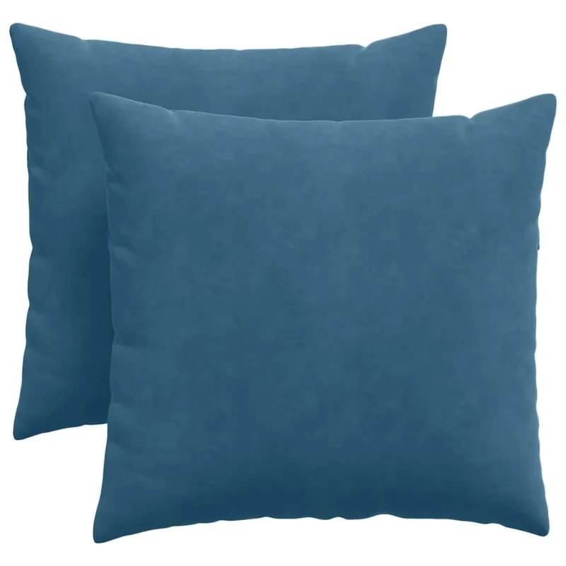 Sofa Pagalvės 2 pcs Mėlyna 45 x 45 cm Kordūrinis audinys