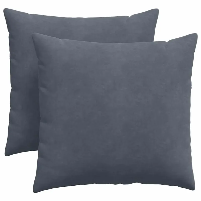 Sofa Pagalvės 2 pcs Tamsiai pilka 45 x 45 cm Kordūrinis audinys