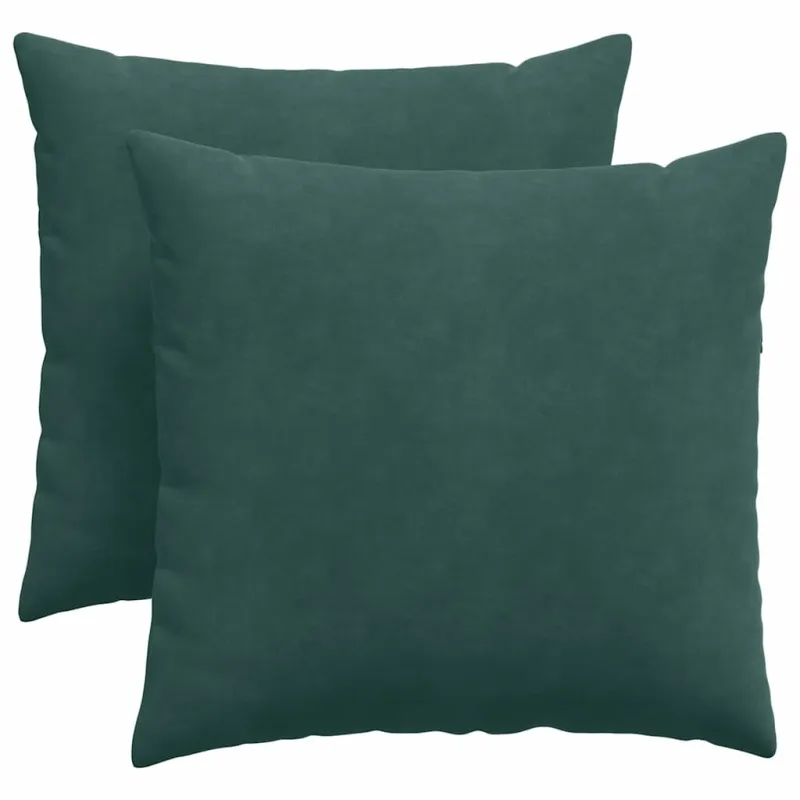 Sofa Pagalvės 2 pcs Tamsiai žalia 45 x 45 cm Kordūrinis audinys