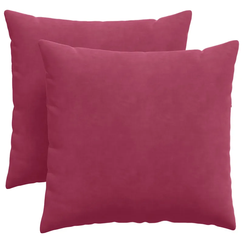 Sofa Pagalvės 2 pcs Vyno raudona 45 x 45 cm Kordūrinis audinys