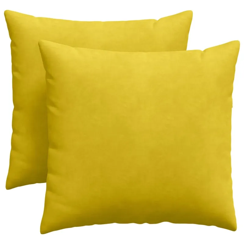 Sofa Pagalvės 2 pcs Geltona 45 x 45 cm Kordūrinis audinys