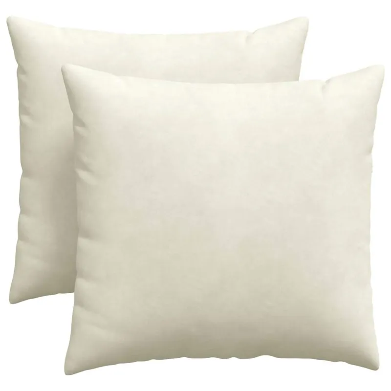 Sofa Pagalvės 2 pcs Kreminė 45 x 45 cm Kordūrinis audinys