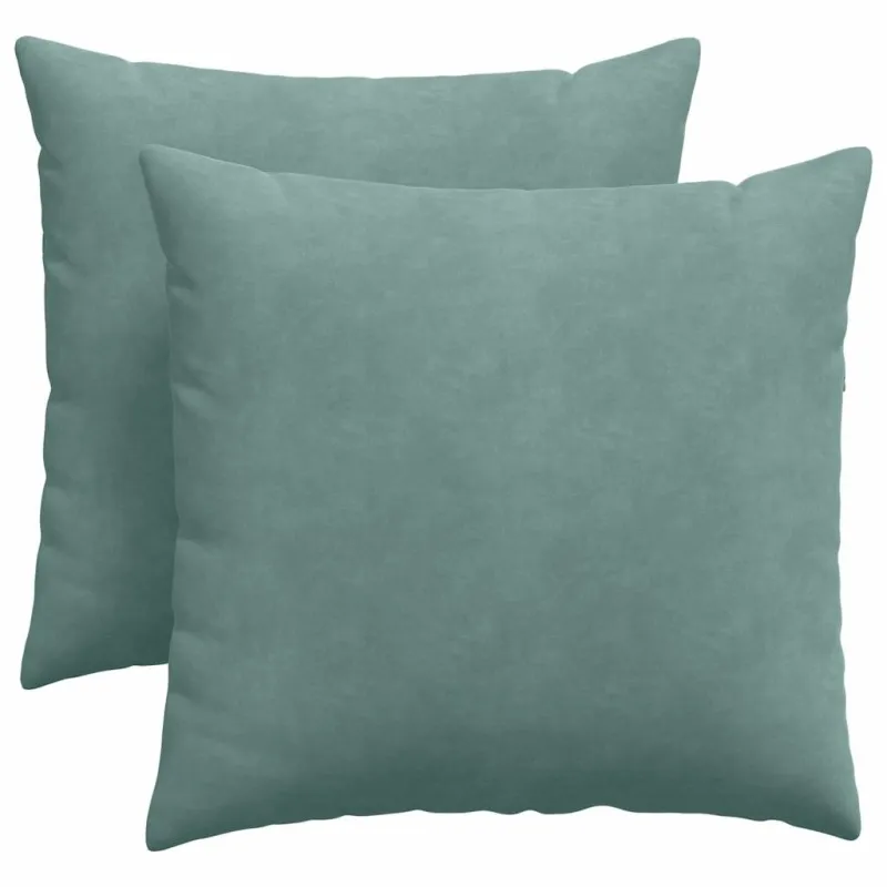Sofa Pagalvės 2 pcs Jūrinė žalia 45 x 45 cm Kordūrinis audinys