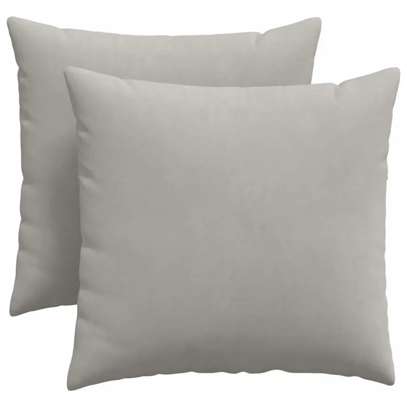 Sofa Pagalvės 2 pcs Šviesiai pilka 45 x 45 cm audinys