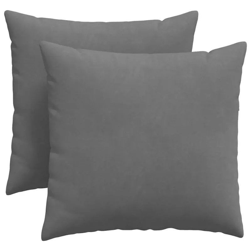 Sofa Pagalvės 2 pcs Tamsiai pilka 45 x 45 cm audinys