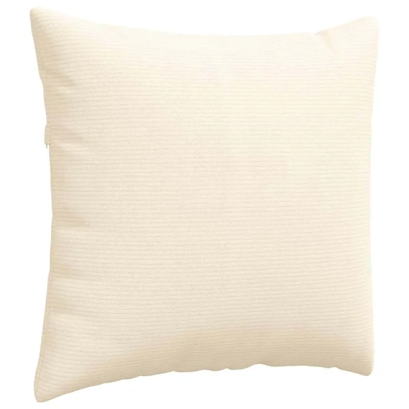 Sofa Pagalvės 2 pcs Kreminė 45 x 45 cm Kordūrinis audinys