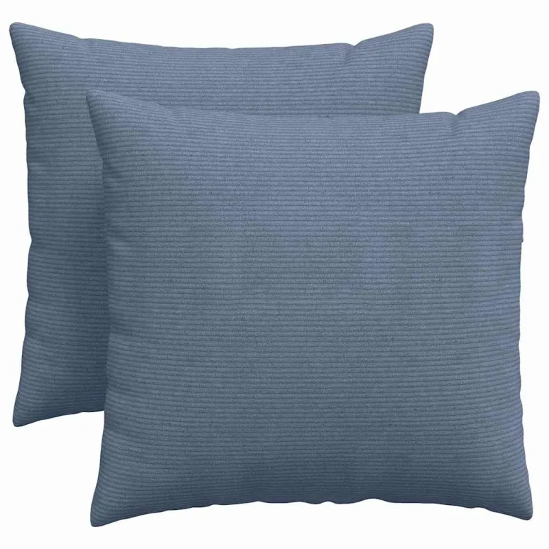 Sofa Pagalvės 2 pcs Mėlyna 45 x 45 cm Kordūrinis audinys