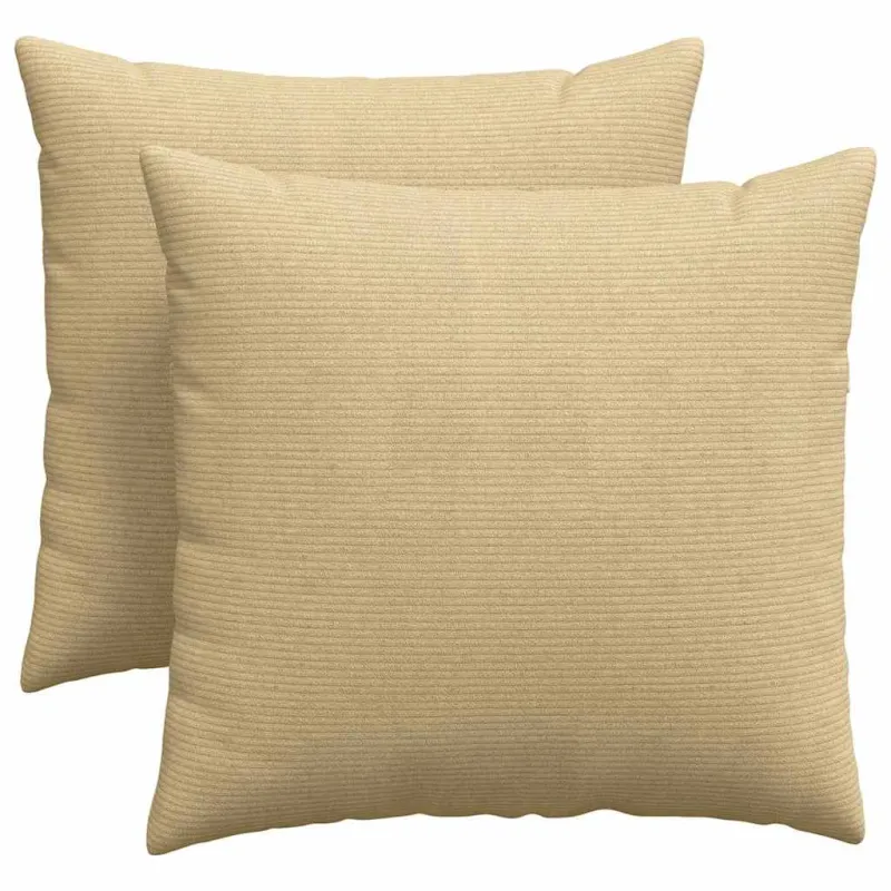 Sofa Pagalvės 2 pcs Pilkai žalia 45 x 45 cm Kordūrinis audinys